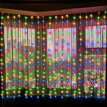 3 Meters X 3 Meters USB Curtain String Lights With Remote Control, LED Curtain Lights For Outdoor Lighting, Patio, Yard, Garden, Living Room, Bedroom, Kitchen, Christmas, Halloween, Holiday, Wedding, Party, Birthday, Indoor Decoration, Fairy Lights