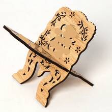 Islamic Wooden Book Shelf, Ramadan Home Decor, Creative Desktop Wooden Carving Display Rack, Eid Al-Fitr And Eid Al-Adha Gift, Muharram Islamic New Year Decoration - Natural Wood Desktop Reading Bookshelf - View 6