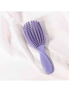 1支大号弧形贝壳发梳，高弹力蓬松顺滑易梳理多功能按摩梳，美发造型套装，理发店居家美容旅行必备美发工具套装，护发产品，头发护理，发梳，美发配件 - 彩色 - 查看 12