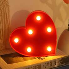 1pc Lovely Heart-Shaped Night Light, Battery Powered Indoor Decorative Cute Night Light, Suitable For Room Decor, Bedroom Decor, Desktop Decor, Valentine's Day Decorative Light, Valentine's Day Gift - Warm Light - View 14