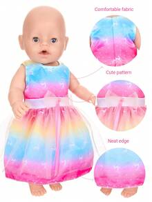 16英寸逼真娃娃换装套装，儿童角色扮演玩具，节日礼物（不含娃娃） - 彩色 - 查看 3