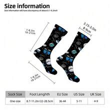 [Stylish Drum Socks]  Men's Mid-Calf Socks | Stylish Drum Instrument Pattern Seamless Printed Outdoor Sports - 彩色 - 查看 5