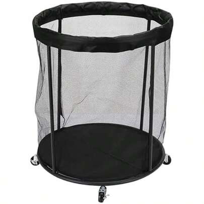 Carro de almacenamiento de balones, contenedor de almacenamiento de balones deportivos con ruedas, estantería de malla para baloncesto, fútbol, garaje, colegio, Sin marco metálico