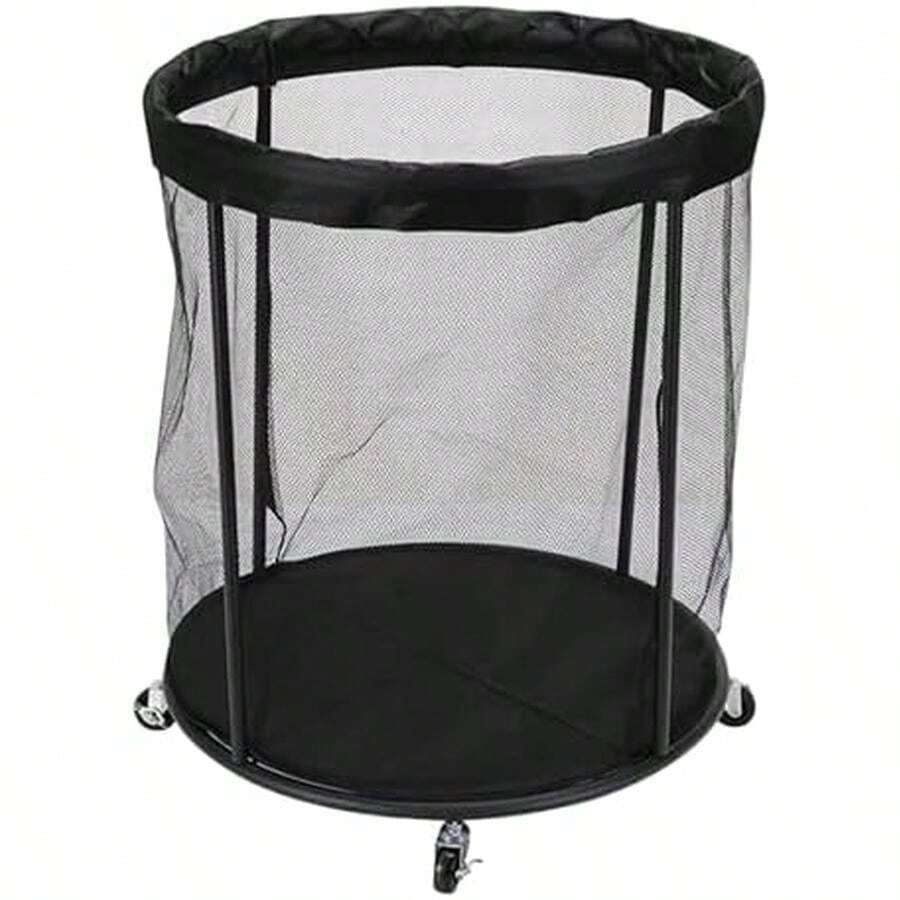 Carro de almacenamiento de balones, contenedor de almacenamiento de balones deportivos con ruedas, estantería de malla para baloncesto, fútbol, garaje, colegio, Sin marco metálico
