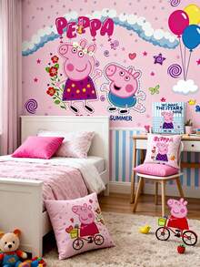 Imagens de Animação da Peppa Pig, Almofadas Fofas para Jogar, Sofá, Sala de Estar, Fronha de Veludo para Cintura, Almofada e Almofadão - Multicolorido - Visão 9