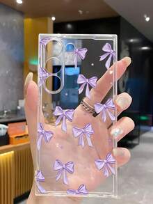 1个紫色波点蝴蝶结软手机壳，兼容 17/17 Air/17 Pro/17 Pro Max、荣耀、红米、三星Galaxy A04e/12/A13/A14/A34/A50/A52/A53/A54/S21/S22/S23/S24/S25/S25 Ultra、6A/7A/8A、12T/13T - 無色 - 查看 5