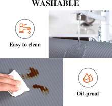 Mcrbeay Shelf Liners For Kitchen Cabinets, 22Inch X 20Ft, Non Adhesive Shelf Liner, Non-Slip Kitchen Drawer Liners, Waterproof Durable Cabinet Liners For Shelves, Refrigerator, Pantry, Dark Gray - MàuA - Xem 4