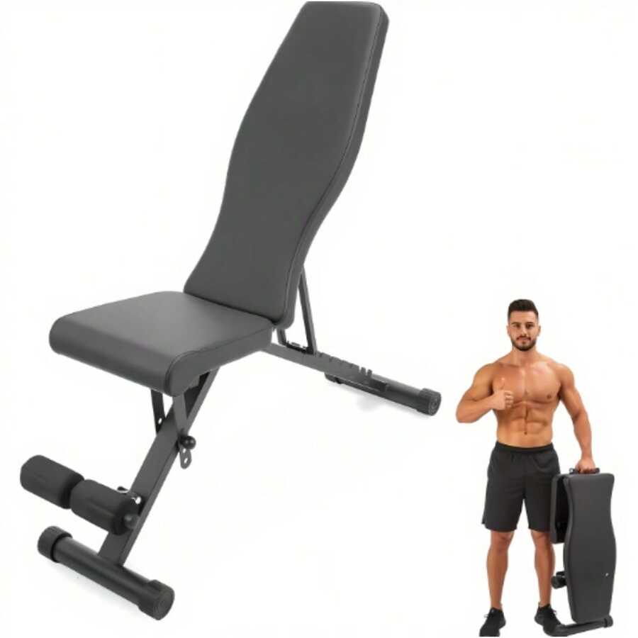 Heavy Weightlifting Platform 660LB Inclined Sit Up With Leg Extension Adjustable And Foldable Strength Training Fitness Equipment - Default - View 1