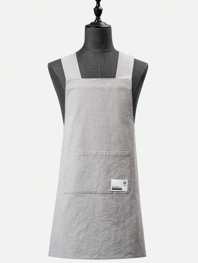 Japanese Washed Cotton Apron, Wider Shoulder Strap, Suitable For Flower Shops, Cafes, Bookstores, Kitchens, Western Restaurants