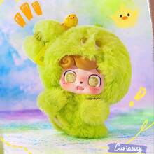 Q-Bao 情绪毛绒怪兽系列盲盒毛绒质感乙烯基挂件多表情可爱风格包包挂件和钥匙扣饰品，适合情人节礼物（1 件随机发货） - 彩色 - 查看 6