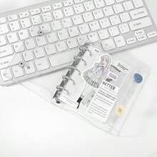 m5手帳用 半透明つや消し仕切りプレート 16枚セット 5穴対応 はがせる/インサイドフラップ付き シール台紙兼用 PP製 リフィル オフィス文具 - 写真の通り - チェックする 6