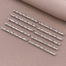 20个18K镀铜真金加厚银色铂金花朵连接管，DIY手链饰品制作配件