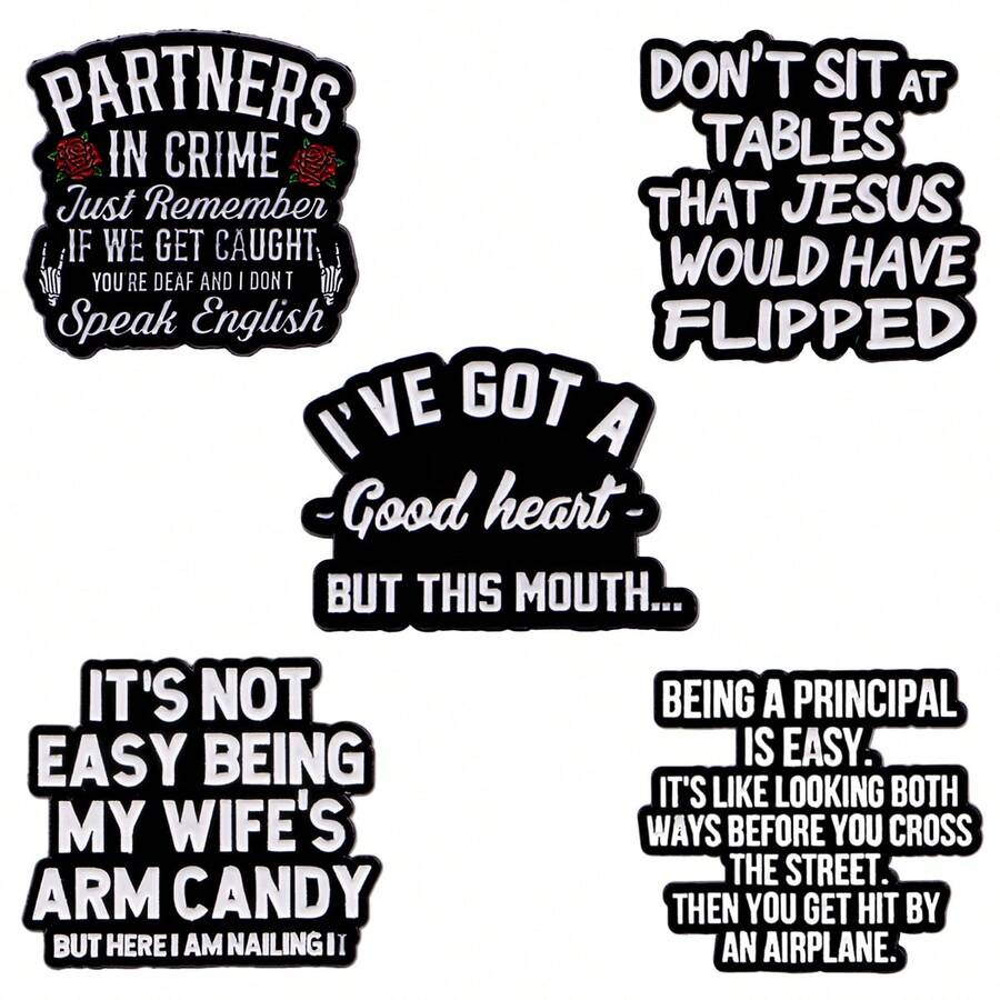 Cute Enamel Pin Lapel Pins Badges On Backpack Women's Brooch Clothes Gift Jewelry Fashion Accessories - Black - View 1