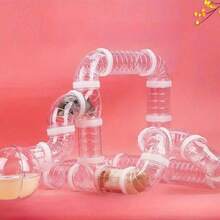 18 Stück Hamster Tunnelsystem - verbindbare Rohre mit Sicherheitsverriegelungsringen, transparente PVC-Röhren für Hamsterkäfige, Kleintiergehege, Aquarien - einfache Montage, platzsparend, Hamster-Training & Spielen (für Hamster, Mäuse und Gerbils), Hamster-Rohre und -Tunnel, Käfigbereicherung, modulares Setup, robuste Konstruktion, Gerbil-Zubehör, Nagetier-Bedarf - Verschiedenfarbig - Übersicht 1