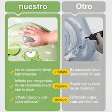 TendenciaAntivuelco Inflable Para Alberca Salvavidas Inflable Bebé Verde ClaroCalidad premium - Verde claro - Ver 7