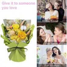 Ramo de flores preservadas flores para siempre ramo de rosas eternas para el dia de San Valentin dia de la madre Navidad regalos de cumpleaños con jarron (morado) - Verde - Ver 6