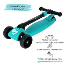 TendenciaScooter Monopatín De Pie Plegable Led Niños Niñas Glowup Azul Glow UpCalidad premium - Azul - Ver 4