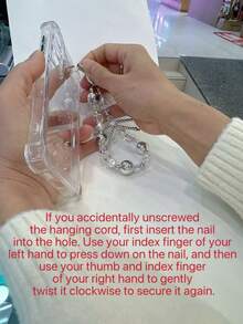 Highly Transparent Perforated Shockproof Space Case With Silver Butterfly Bead Pendant, Compatible With IPhone 17/17 Pro Max/17/17 Air/17 Pro/16/16 Pro/16 Pro Max/16 Plus/16e, A55/A54/A15, S24/S25/S25 Ultra/S24 Ultra/S23 Ultra/S25 Plus/S24 Plus