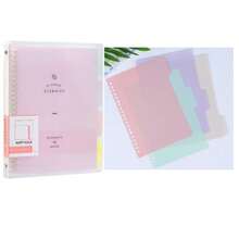 Cuaderno de alta calidad con espiral de plástico tamaño B5, bloc de notas con hojas sueltas A4 para papelería de estudiante - computadora portátil - Ver 28