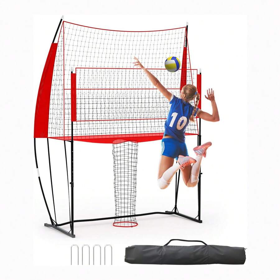 Volleyball Net System 8x11 Feet, Height Adjustable (6.5–8 Feet), Portable And Robust Net Set With Carrying Bag, Quick Setup For Outdoor And Indoor Training - Lưới bóng chuyền cao thấp 8*11 - Xem 1