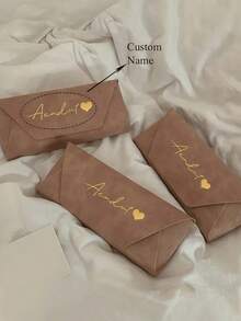 Personalized Name/Text Eyeglass Case - (Add Your Name) - Soft Material - Luxury Portable Eyeglass Case - Eyeglass Storage Box, Provides Excellent Storage And Protection, Lightweight And Portable For Daily Carry. Perfect Gift For Holidays/Birthdays, Ideal For Gifting To Family And Friends. - Multicolor - View 7