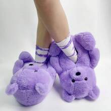 Women's Cotton Piush Adult Slipper Bear Slippers House Slippers Shoes - Flipflop - 紫色 - 查看 1