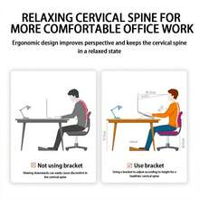 Black Pink And White,Portable Laptop Stand, New Version Adjustable Laptop Holder Riser Computer Stand For Desk Notebook Stand Mount With Phone Stand - Multicolor - View 7