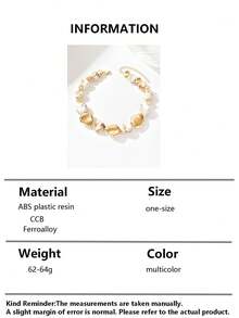 1 pieza Accesorio de joyería versátil para mujer, elegante y de moda, con pez de resina multicolor geométrico, etiqueta de Medusa en tono plateado, piel de serpiente de jade falso, ámbar de resina, turquesa falsa, adecuado para cualquier atuendo, vacaciones, fiesta, ocasiones formales - Multicolor - Ver 6