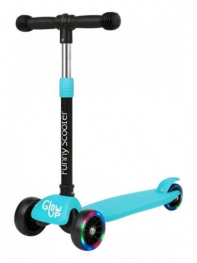 TendenciaScooter Monopatín De Pie Plegable Led Niños Niñas Glowup Azul Glow UpCalidad premium