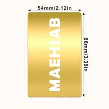 100 Pcs Gold Aluminum Business Cards DIY Metal Name Cards 3.4 X 2.1 Inch - Vàng - Xem 2