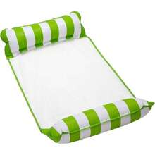 Aqua Monterey Hamaca Inflable 4 en 1, Hamaca Multiusos para Piscina, Silla de salón, Hamaca, Drifter, Hamaca de Agua portátil, Rayas Verde Lima/Blanco,37425867 - Verde - Ver 1