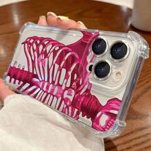 1个新款骷髅头电动四气垫防摔/加厚透明TPU保护壳，兼容苹果17 Pro Max、16 Pro Max/16 Pro/16/13 Pro Max/12 Pro Max、11、15 Pro Max、14 Pro Max/三星Galaxy SAM/荣耀Note 13 Pro/S23 Ultra/S24 Ultra/S25/A56 - 無色 - 查看 5