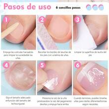 TendenciaUñas Postizas Para Pies Francesa Nails 24 Postizas Decoradas Blanco Uñas Postizas Para PiesCalidad premium - 1 - Ver 4