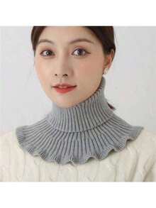 Women's Knitted Shawl, Black, Beige, Red, Warm Knit, Autumn/Winter - Multicolor - View 4