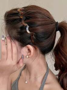 2pcs Leopard Print Women Elegant Big Wave Headbands, Fluffy Daily Wear Hair Bands,Hairband,Hair Hoop ,Gifts Hair Accessories - Nhiều màu - Xem 3