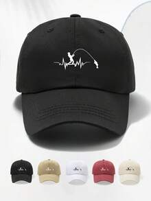 Unisex GIRLS FISH Print Soft Top Baseball Cap, Adjustable Size, Breathable & Fashionable, Suitable For Casual, Running, Sports, Outdoor Activities, Enthusiasts - G - View 1
