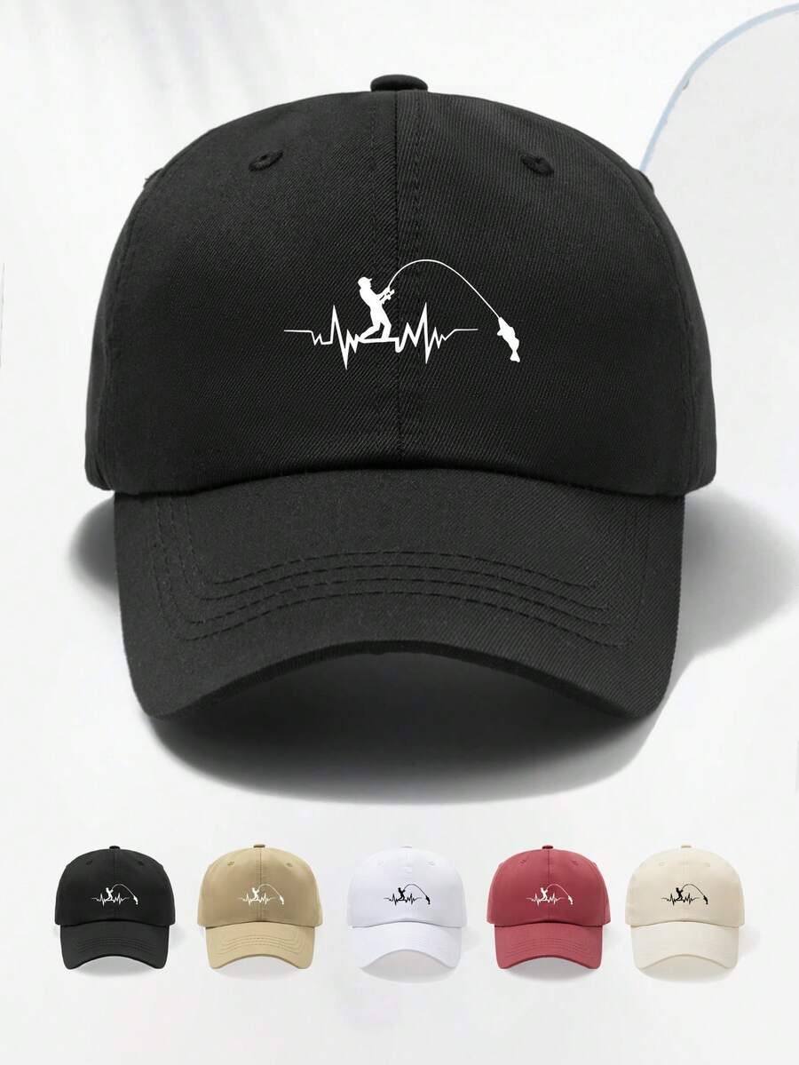 Unisex GIRLS FISH Print Soft Top Baseball Cap, Adjustable Size, Breathable & Fashionable, Suitable For Casual, Running, Sports, Outdoor Activities, Enthusiasts - G - View 1