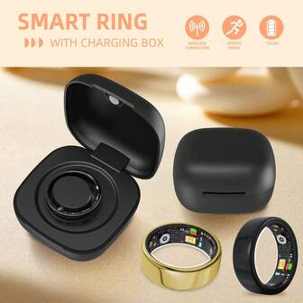 SIMSONLAB 2025 Ny Smart Ring, IP68 Vattentät & Dammtät, Smart Fitnessring Med Stegräknare, Unisex Design, Perfekt Sport- & Fritidspresent För Män Och Kvinnor