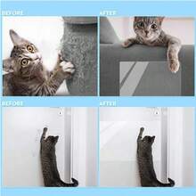 透明PVC防猫抓沙发保护套，耐磨家具沙发保护罩 - 透明2pcs - 查看 12