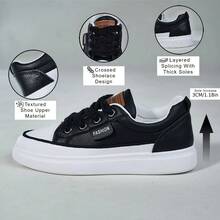 Brand New Autumn-Style Women's Flat White Sports Shoes. Made Of High-Quality Materials, With A Soft Sole And Light Weight, They Are Suitable For Students To Run And Do Sports. They Are Versatile And Stylish Slip-On Shoes. - 加厚黑色 - 查看 5