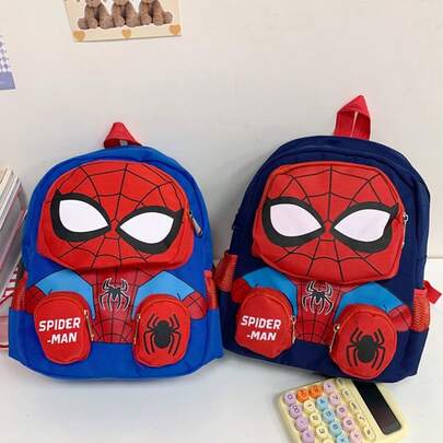 Funktionell miniryggsäck med Disney Marvel Spider-Man-tema | Snygg och praktisk vardagsväska för fritidsbruk | Axelväska med unik superhjältekaraktärsdesign | Attraktiv dagsväska för fans och samlare | Mångsidig modeaccessoar.