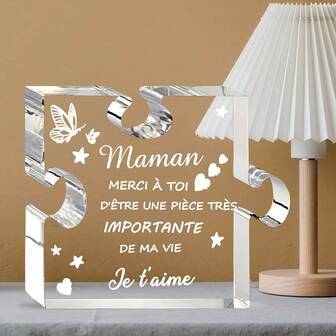 1件装，妈妈礼物，母亲节礼物，亚克力拼图，妈妈生日礼物，妻子生日礼物，妈妈圣诞礼物，女士情人节礼物，镇纸纪念品