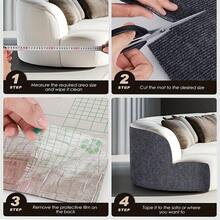 1PC 78.74*15.75in Cat Scratch Couch Furniture Protector, Cat Scratcher Wall Pad From Cat Claws For DlY Scratch Post Cat Tree Climbing Mat,Cat Accessories - 40cmX200cm - View 4