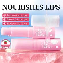 SADOER Strawberry Vitamin C Moisturizing Lip Balm, Prevents Chapped And Dry Lips. Nourishing And Moisturizing. Brightens Lip Tone. Moisturizes Lips In Autumn/Winter. Gentle Formula. Low Irritation. Suitable For All Skin Types. - Multicolor - View 3