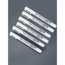 2pcs White Permanent Marker Pen, Oil-Based Waterproof Tire Graffiti Pen, For Fabric And Wood - White Marker Pen - View 3