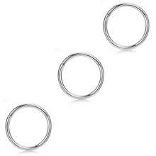 3件套316L医用级不锈钢鼻环，男女通用铰链式鼻中隔环，也适用于唇部、耳骨、肚脐、乳头穿孔，用途广泛，适合日常、派对、音乐节、送礼、海滩度假、节日（春节、情人节、复活节、圣诞节）等场合，尺寸：6毫米/8毫米/10毫米