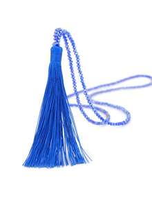 Colorful Crystal Beaded Tassel Necklace, Bohemian Style Fashion Necklace For Women - Multicolor - View 17