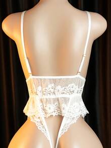 性感花卉连体睡衣，女士户外性感内衣