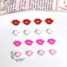 300PCS Valentines Nails Charms 3D Resin Sexyys Lip Nail Art Rhinestones 3D Cute Cartoon Lip Mixed Color Sexyys Red Lip Nail Gems And Charms Kawaii Pink Red White Lips Nail Art Charms Nail Gems For Women,White - Trắng - Xem 5