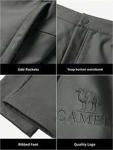 CAMEL CROWN Men's Soft Shell Fleece Lined Casual Sweatpants, Warm, Windproof, Waterproof, Anti-Static, Suitable For Autumn/Winter - Gray Card Green - View 4